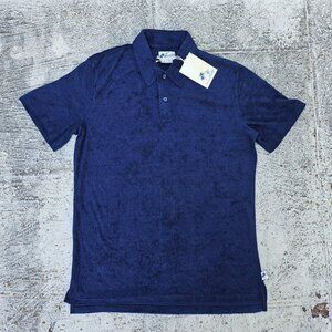 Trunks Surf Swim Co Men Polo Shirt Navy Blue Short Sleeve Size S